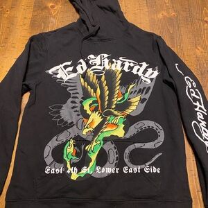 Black Ed Hardy Men's Graphic Sweatshirt